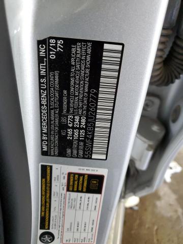 55SWF4KB5JU260779 - 2018 MERCEDES-BENZ C 300 4MATIC SILVER photo 13