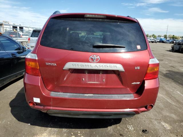 JTEES41A092149441 - 2009 TOYOTA HIGHLANDER MAROON photo 6