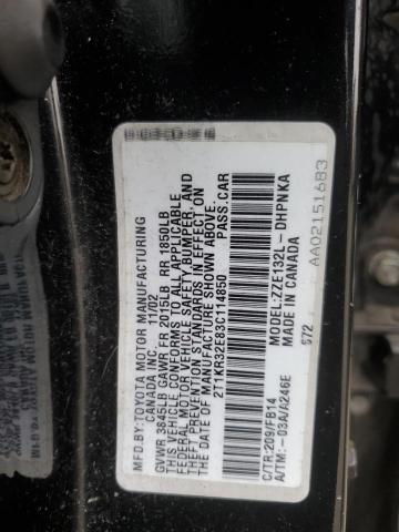2T1KR32E83C114850 - 2003 TOYOTA COROLLA MA XR BLACK photo 13