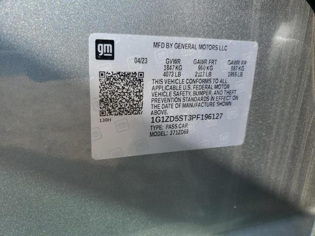 1G1ZD5ST3PF196127 - 2023 CHEVROLET MALIBU LT Argent photo 12