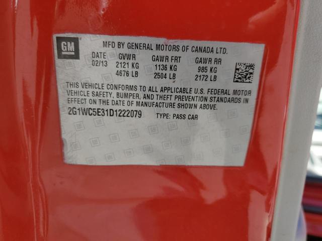 2G1WC5E31D1222079 - 2013 CHEVROLET IMPALA LTZ 红色 照片 12