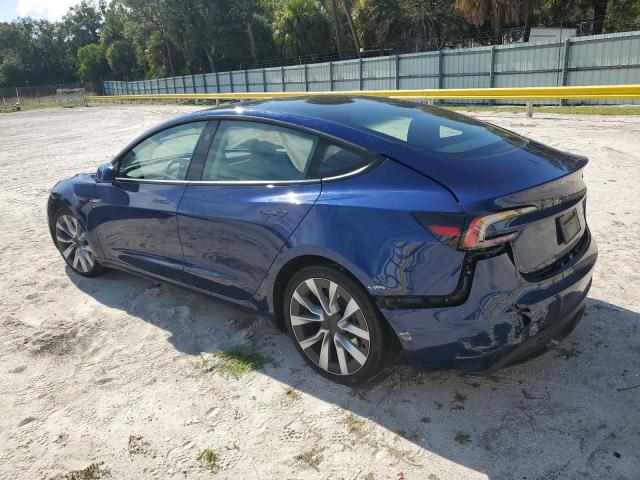 5YJ3E1EB2RF734555 - 2024 TESLA MODEL 3 BLUE photo 2