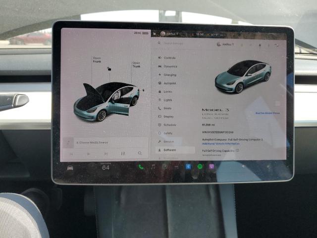 5YJ3E1EB5NF130248 - 2022 TESLA MODEL 3 შავი ფოტო 9