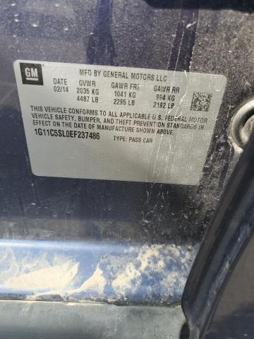 1G11C5SL0EF237486 - 2014 CHEVROLET MALIBU 1LT BLUE photo 12