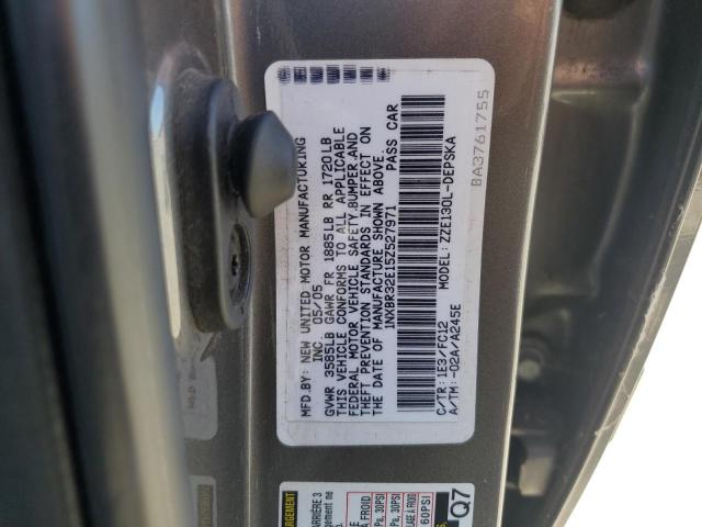 1NXBR32E15Z527971 - 2005 TOYOTA COROLLA CE ნაცრისფერი ფოტო 13