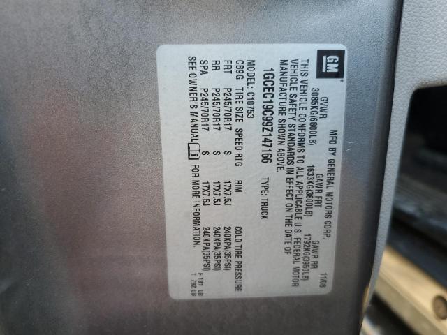 1GCEC19C99Z147166 - 2009 CHEVROLET SILVERADO C1500 ნაცრისფერი ფოტო 12