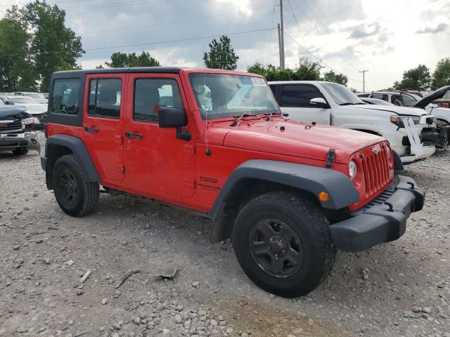 1C4BJWKGXHL626037 - 2017 JEEP WRANGLER U SPORT RED photo 4