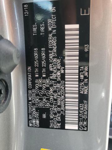 JTJBARBZ8K2204510 - 2019 LEXUS NX 300 BASE Сұр фото 13