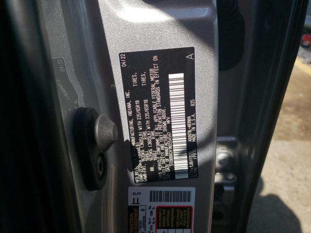 5TDBBRCH1NS554547 - 2022 TOYOTA HIGHLANDER HYBRID LE GRAY photo 13