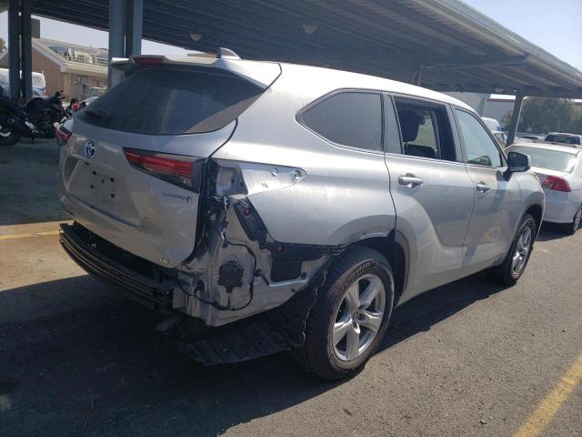 5TDBBRCH1NS554547 - 2022 TOYOTA HIGHLANDER HYBRID LE GRAY photo 3