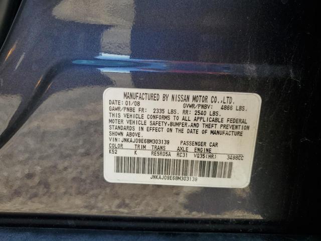 JNKAJ09E68M303139 - 2008 INFINITI EX35 BASE Մոխրագույն լուսանկար 13