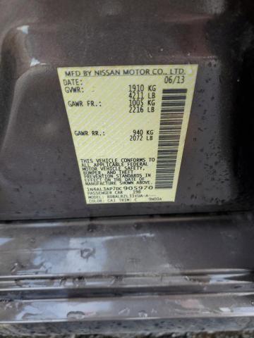 1N4AL3AP7DC905970 - 2013 NISSAN ALTIMA 2.5 棕色 照片 12