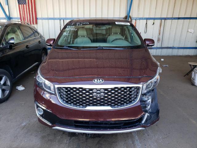 KNDME5C1XF6032657 - 2015 KIA SEDONA SXL BURGUNDY photo 5