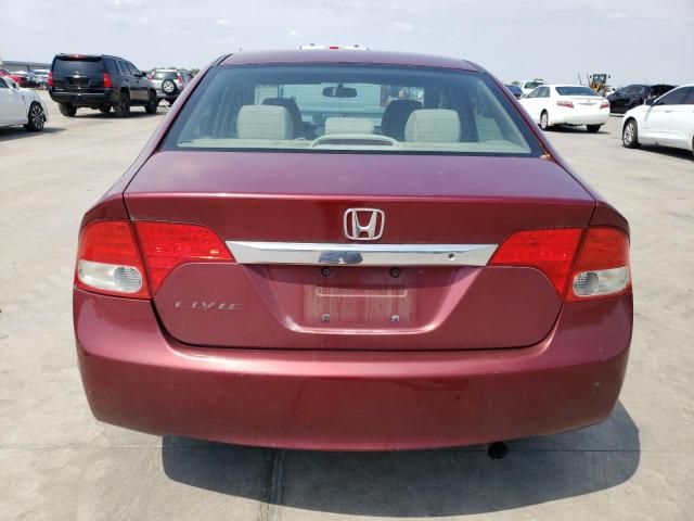 2HGFA1F5XAH504957 - 2010 HONDA CIVIC LX BURGUNDY photo 6