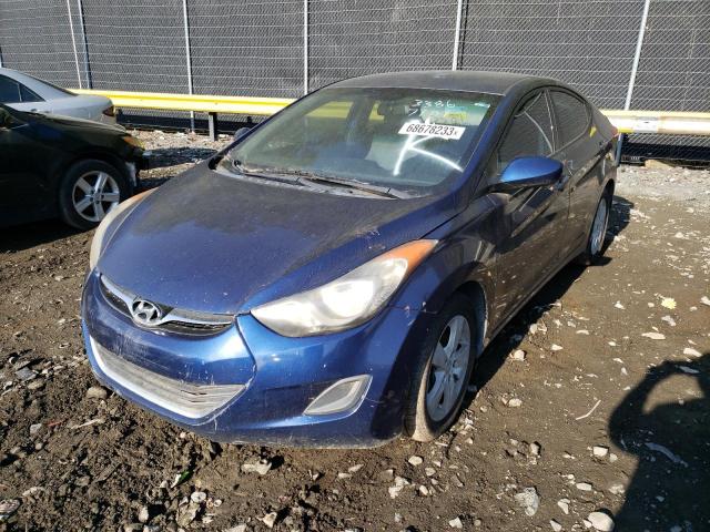 KMHDH4AE9DU713551 - 2013 HYUNDAI ELANTRA GLS BLUE photo 1