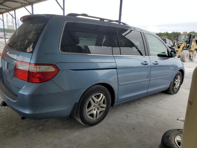 5FNRL38427B119722 - 2007 HONDA ODYSSEY EX BLUE photo 3