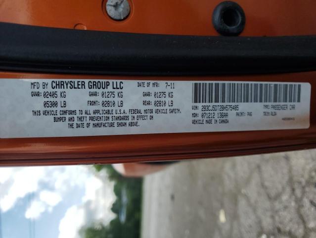 2B3CJ5DT2BH575485 - 2011 DODGE CHALLENGER R/T Pomarańczowy zdjęcie 12