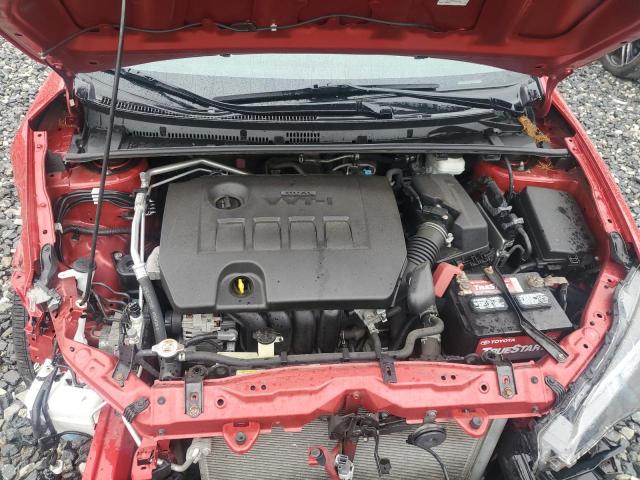 2T1BURHE9KC227164 - 2019 TOYOTA COROLLA L RED photo 11