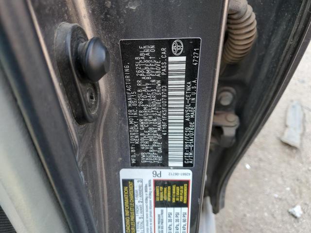 4T1BF1FK5FU079703 - 2015 TOYOTA CAMRY LE GRAY photo 12