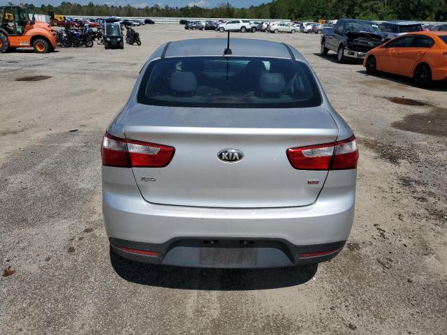 KNADM4A31F6421184 - 2015 KIA RIO LX SILVER photo 6