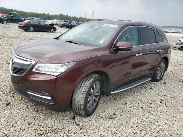 5FRYD3H41GB014144 - 2016 ACURA MDX TECHNOLOGY BURGUNDY photo 1