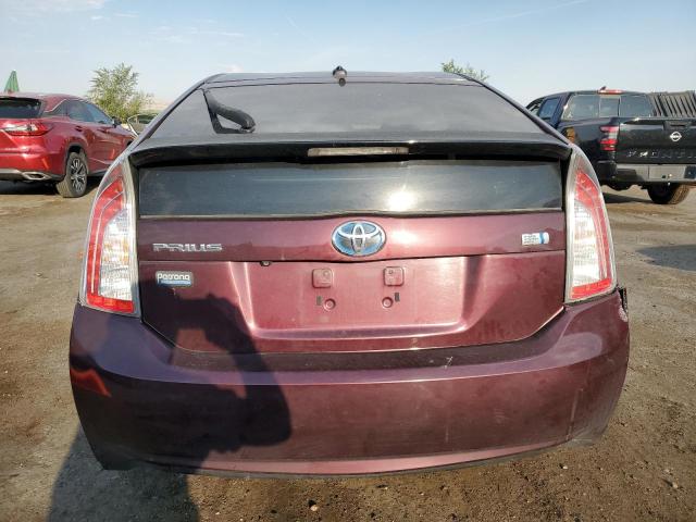 JTDKN3DU6D5593977 - 2013 TOYOTA PRIUS BURGUNDY photo 6