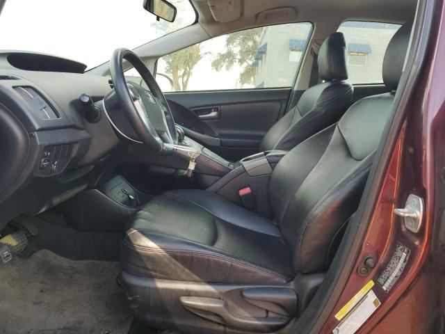 JTDKN3DU6D5593977 - 2013 TOYOTA PRIUS BURGUNDY photo 7