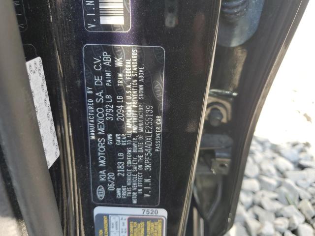 3KPF54ADXLE255139 - 2020 KIA FORTE EX 黑色 照片 12