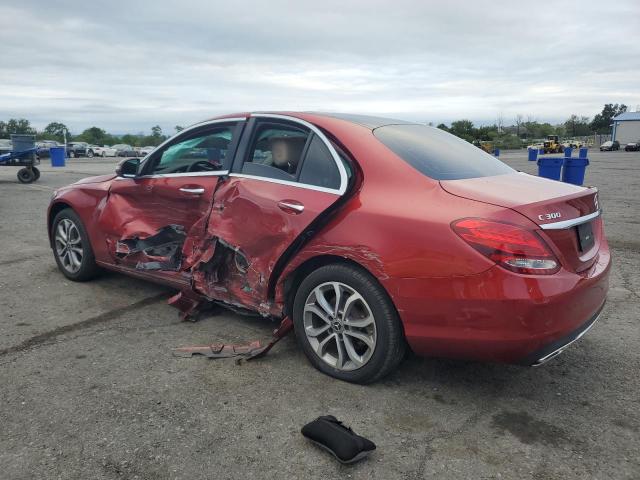 55SWF4KB7HU223825 - 2017 MERCEDES-BENZ C 300 4MATIC RED photo 2