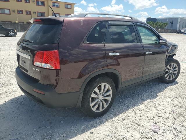5XYKU4A26DG391286 - 2013 KIA SORENTO EX BURGUNDY photo 3