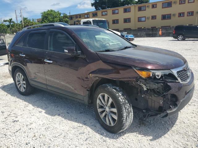 5XYKU4A26DG391286 - 2013 KIA SORENTO EX BURGUNDY photo 4
