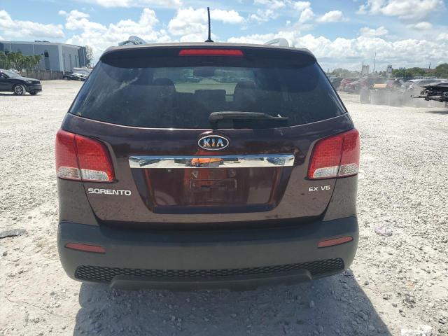 5XYKU4A26DG391286 - 2013 KIA SORENTO EX BURGUNDY photo 6