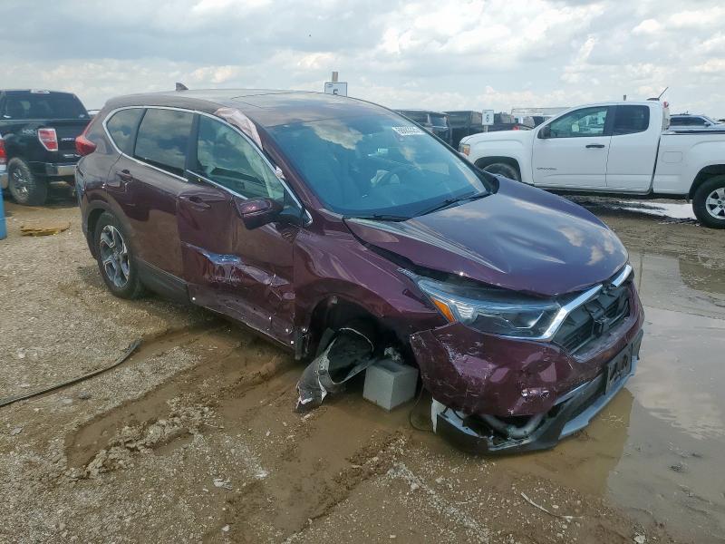 7FARW1H55HE007412 - 2017 HONDA CR-V EX BURGUNDY photo 4