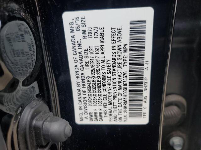2HKRM4H50GH673676 - 2016 HONDA CR-V EX BLACK photo 13