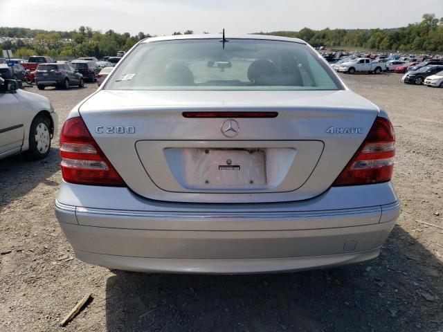 WDBRF81J75F609486 - 2005 MERCEDES-BENZ C 240 4MATIC SILVER photo 6