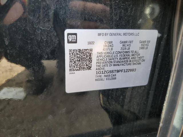 1G1ZG5ST9PF122993 - 2023 CHEVROLET MALIBU RS BLACK photo 12