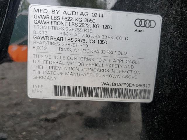WA1DGAFP9EA096617 - 2014 AUDI Q5 PREMIUM PLUS BLACK photo 13