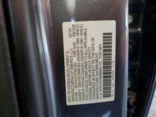 5FNYG1H49RB041110 - 2024 HONDA PILOT EXL 灰色 照片 13