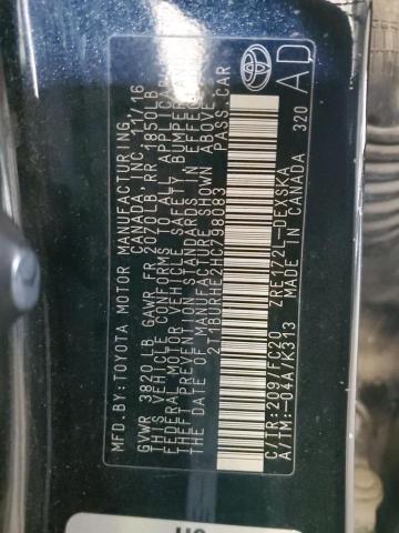 2T1BURHE2HC798083 - 2017 TOYOTA COROLLA L BLACK photo 12