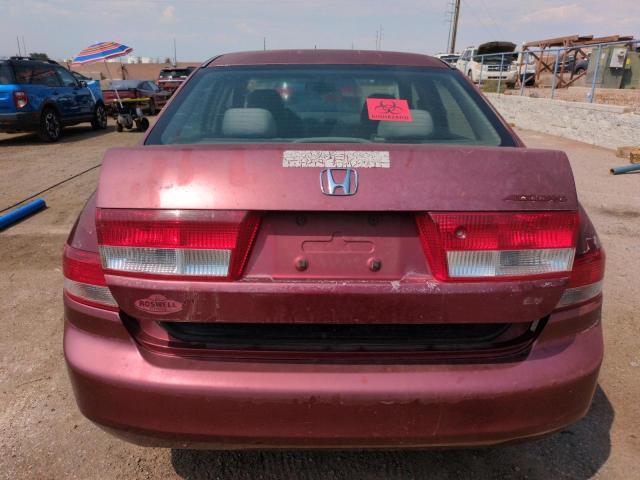 1HGCM56674A060286 - 2004 HONDA ACCORD EX BURGUNDY photo 6