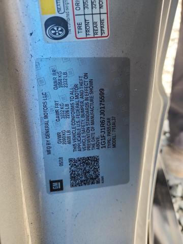 1G1FJ1R67J0175599 - 2018 CHEVROLET CAMARO ZL1 银色 照片 13