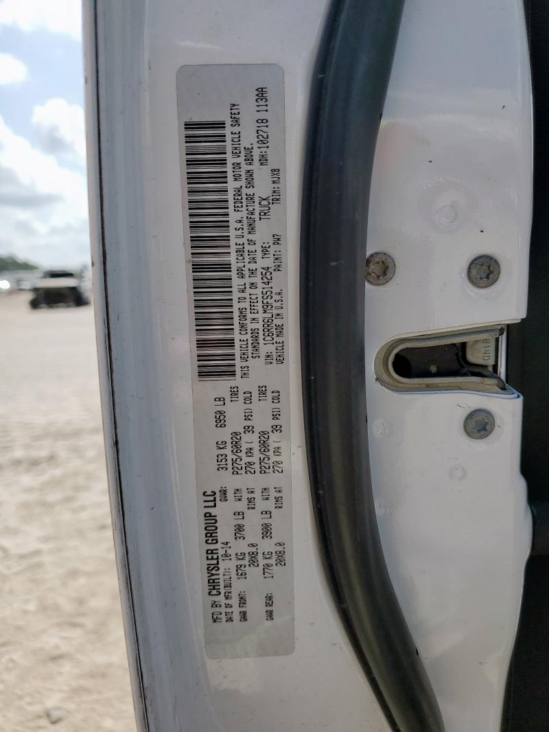 1C6RR6LM9FS514254 - 2015 RAM 1500 SLT WHITE photo 12