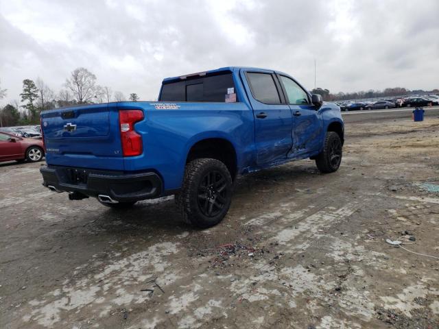 3GCUDFED9NG641722 - 2022 CHEVROLET SILVERADO BLUE photo 3