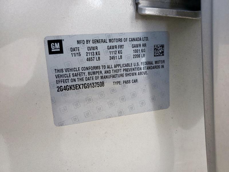 2G4GK5EX7G9137508 - 2016 BUICK REGAL Bej fotoğraf 12