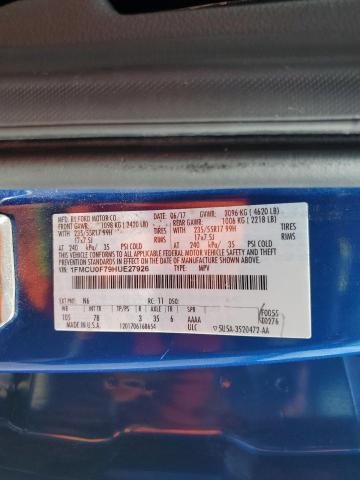 1FMCU0F79HUE27926 - 2017 FORD ESCAPE S BLUE photo 13