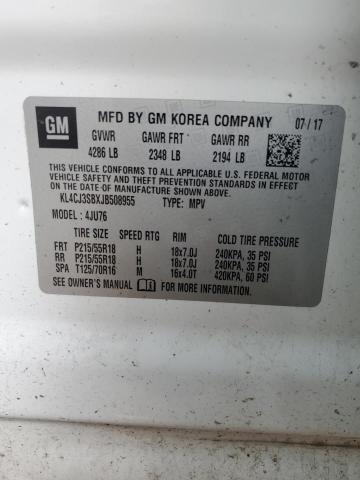 KL4CJ3SBXJB508955 - 2018 BUICK ENCORE WHITE photo 12