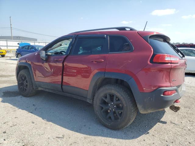 1C4PJMBB1HW552200 - 2017 JEEP CHEROKEE TRAILHAWK BURGUNDY photo 2