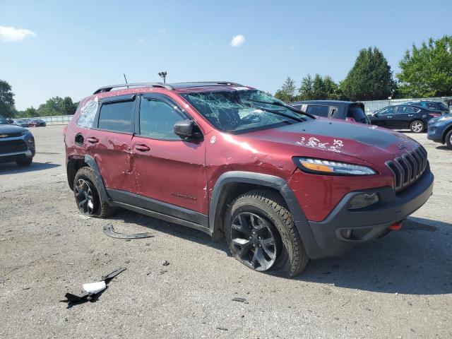 1C4PJMBB1HW552200 - 2017 JEEP CHEROKEE TRAILHAWK BURGUNDY photo 4