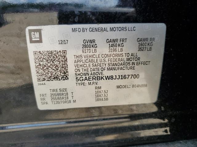 5GAERBKW8JJ167700 - 2018 BUICK ENCLAVE ESSENCE Qara foto 13