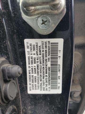 19XFB2F54CE014062 - 2012 HONDA CIVIC LX BLACK photo 12